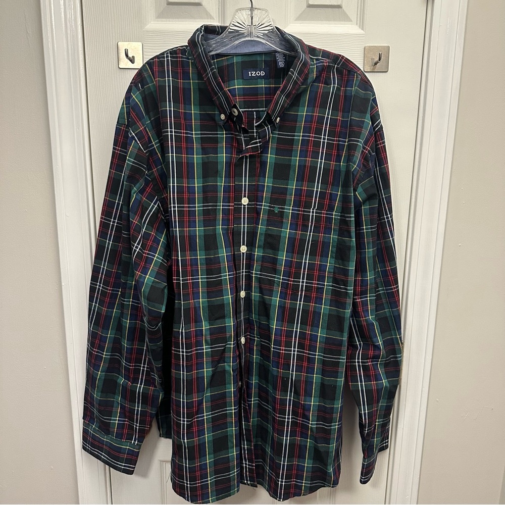 Men's Casual Plaid Shirt - 2XL tall